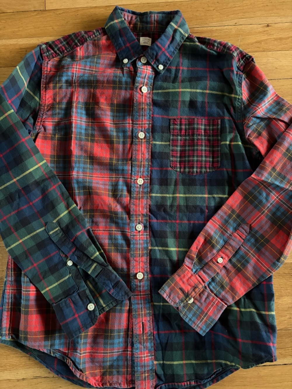 CrewCuts Red & Green Plaid Button-Down Shirt